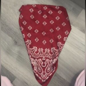 Garage red bandana tube top
